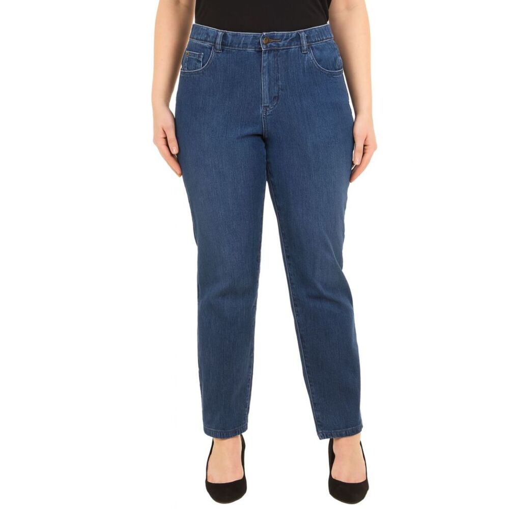 Belle by Kim Gravel Straight Leg Jeans Size 16P Petite Medium Wash Stretch